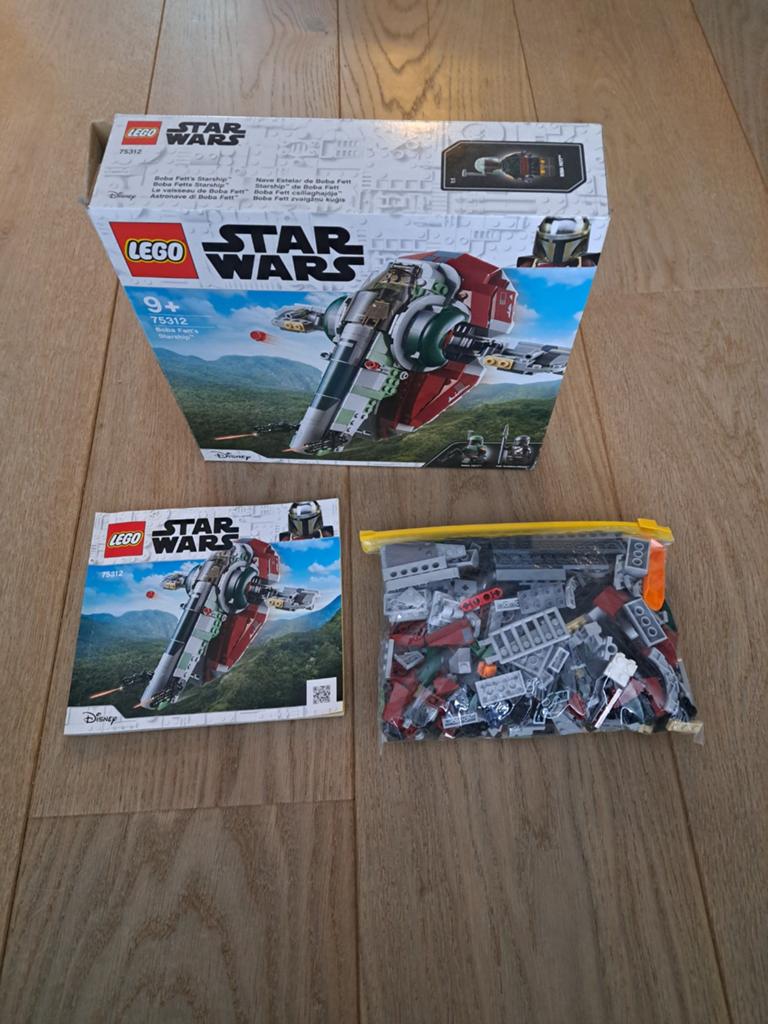 LEGO Star Wars 75312 Boba Fett's Starship, Ophalen of Verzenden, Zo goed als nieuw, Overige merken