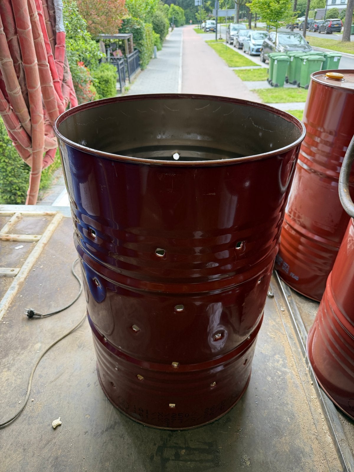 250 Liter Vat / Stookton / Vuurkorf, Ophalen, Nieuw, Vuurton