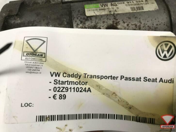 vw caddy transporter passat seat audi startmotor 02z911024a, Auto-onderdelen, Gebruikt, Volkswagen, Volkswagen AG, Berliner Ring 2
38440  Wolfsburg, DE