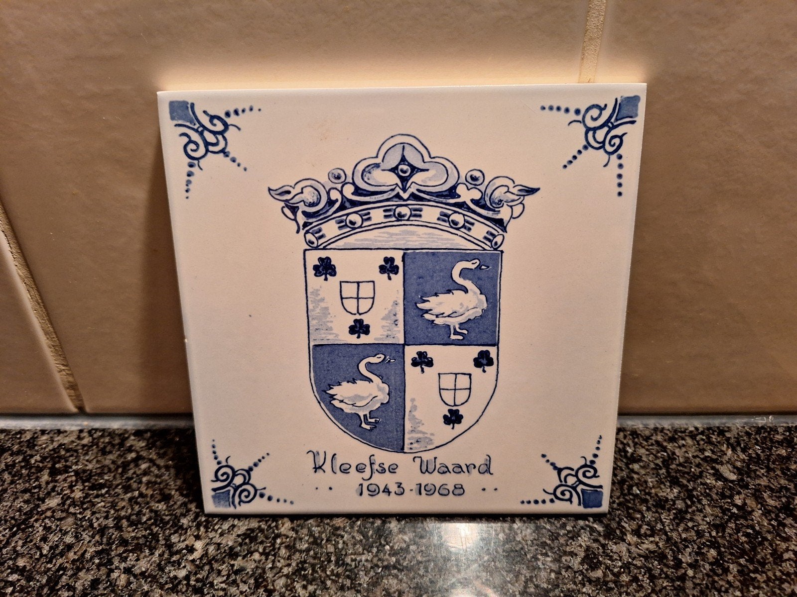 Delfts Blauw Tegel Kleefse Waard 1943-1968, Ophalen of Verzenden