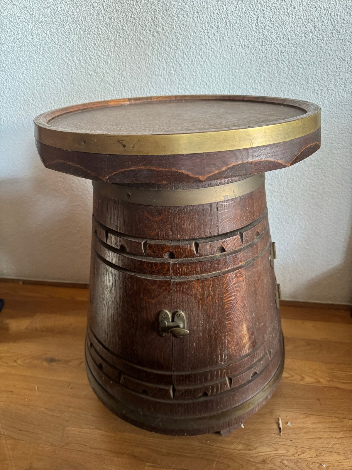 Bar wijnton drankton - 53 cm hoog, 45 tot 60 cm, Gebruikt, Rond, Ophalen of Verzenden