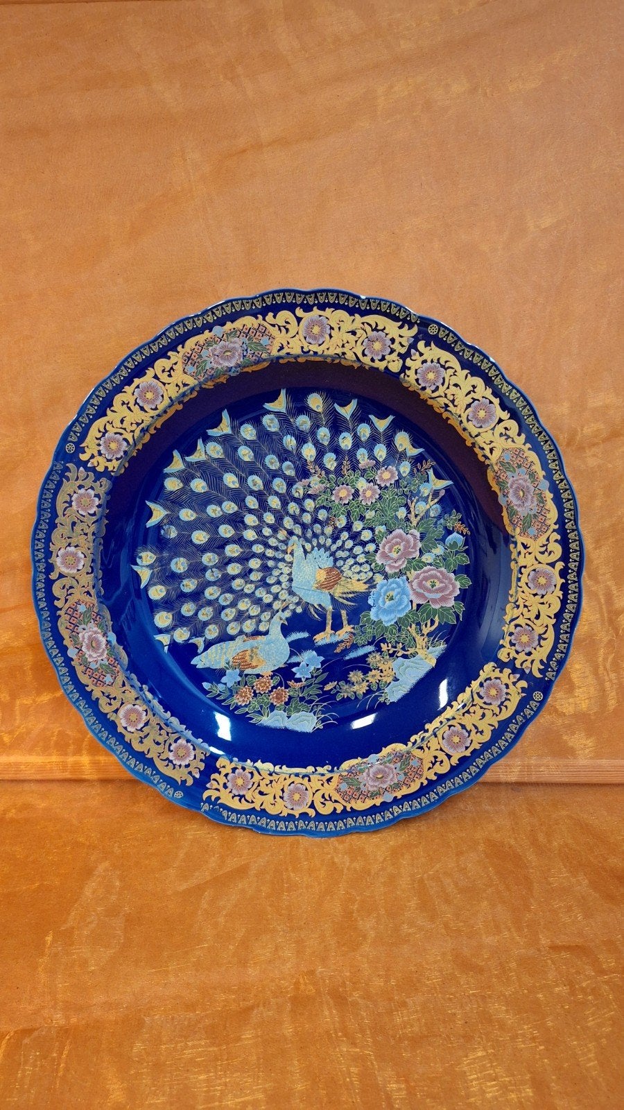 4 grote Taous porseleinen borden met pauwen, Antiek en Kunst, Ophalen of Verzenden