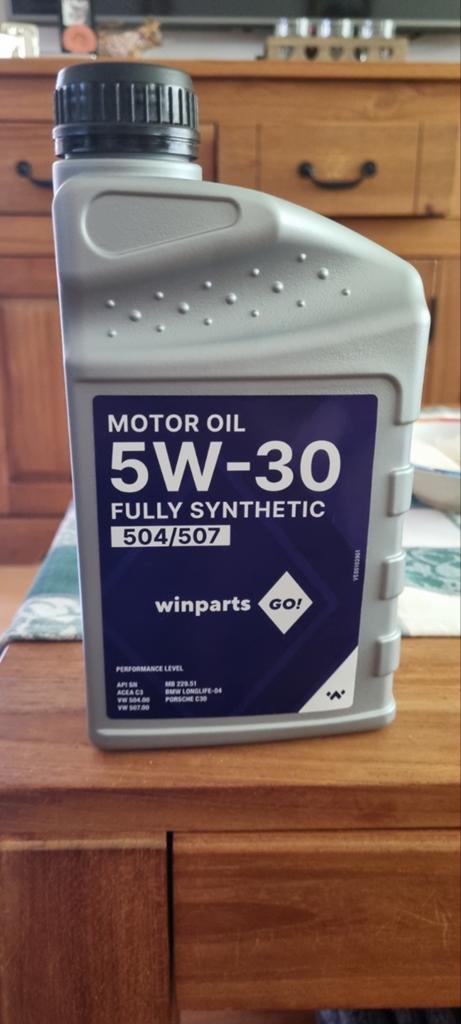 Winparts Motorolie 5W-30 Volledig Synthetisch 504/507, Ophalen of Verzenden, Nieuw, Porsche