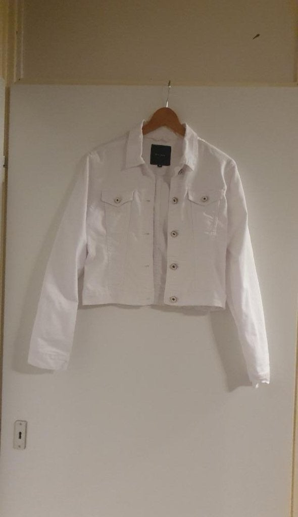 spijkerjas, Ophalen, Zo goed als nieuw, Maat 38/40 (M), Wit