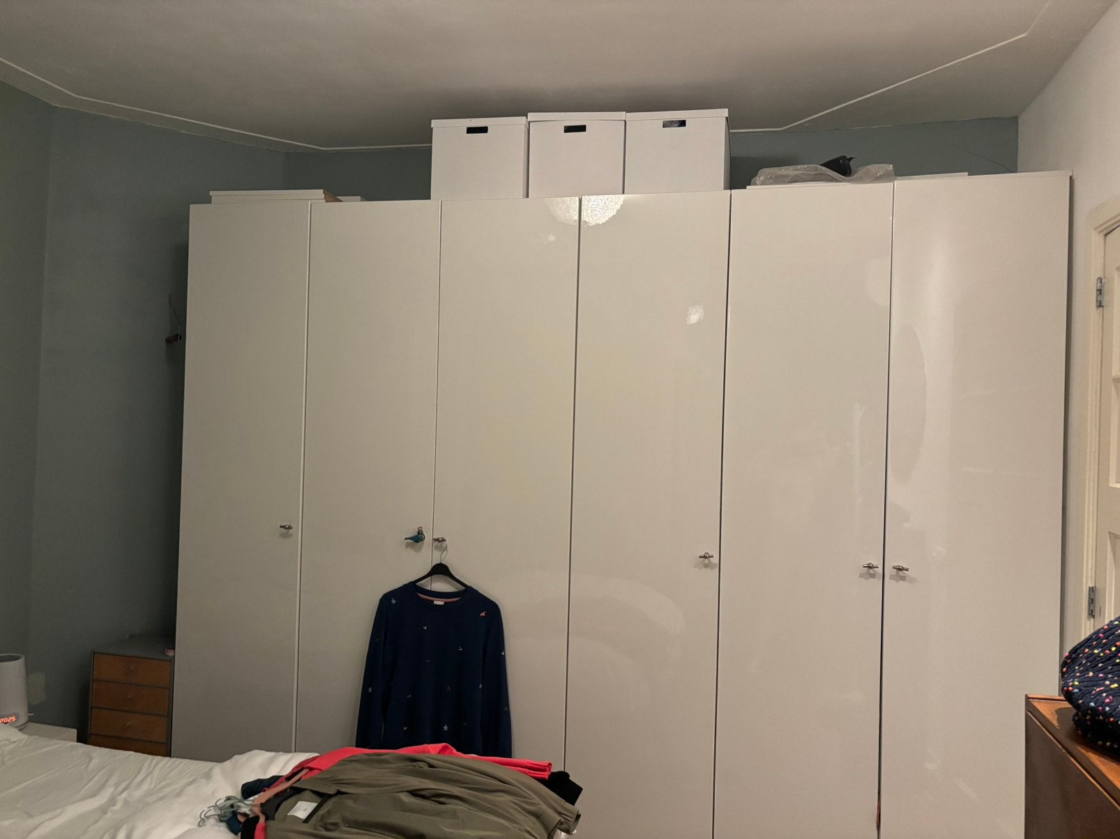 Pax ikea kasten hoog wit (hoog) 2x 1.00 m en 2x 0.50 breed, Gebruikt, 200 cm of meer, 200 cm of meer, 50 tot 75 cm