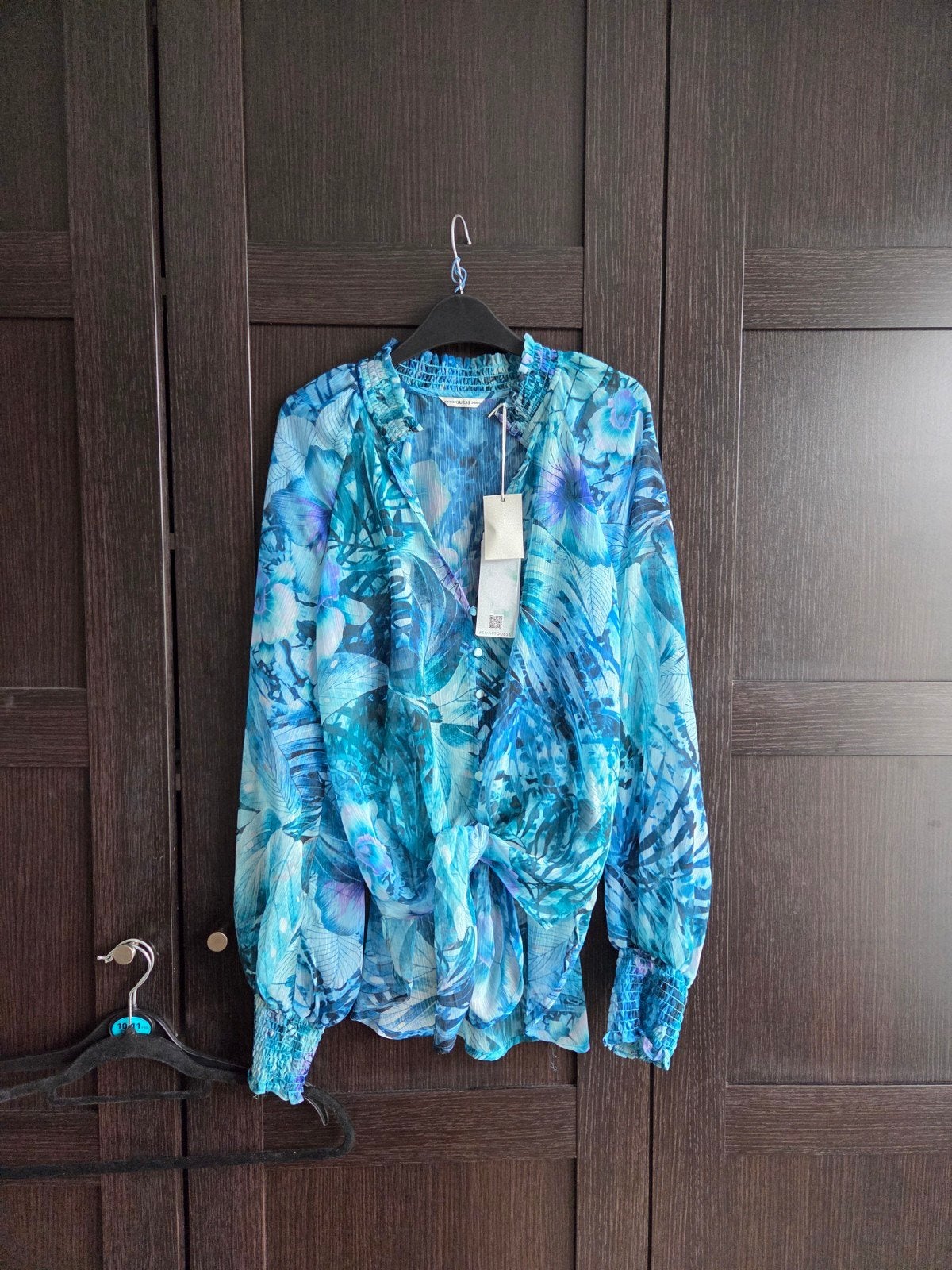 Guess licht transparante blouse blauw turquoise L 40 nieuw, Kleding | Dames, Guess, Blauw, Maat 42/44 (L), Nieuw