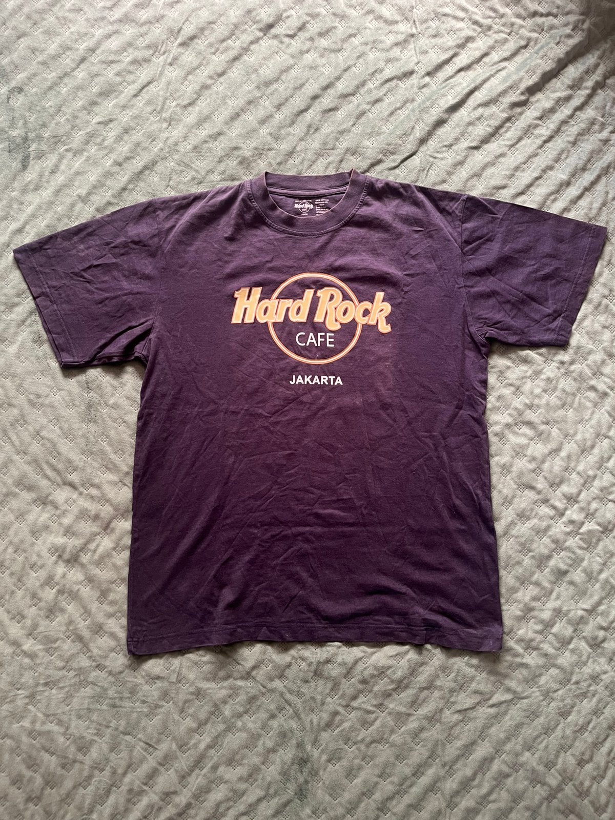 Hard Rock Cafe Jakarta T-shirt donkerblauw Large, Gebruikt, Shirt, ?, ?