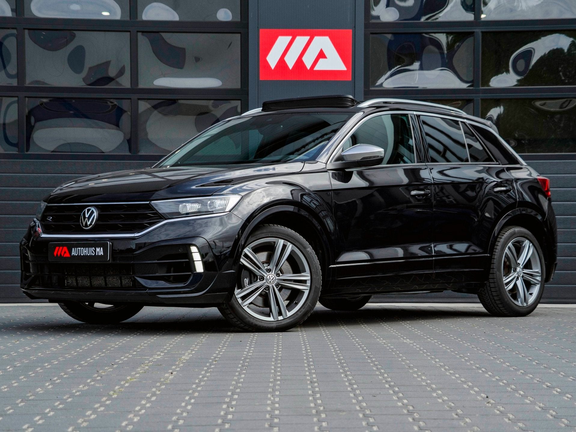 Volkswagen T-Roc 2.0 TSI 4Motion R | PANO | LEDER | CAMERA |, Auto's, Volkswagen, Bedrijf, Te koop, T-Roc, 4x4, ABS, Achteruitrijcamera