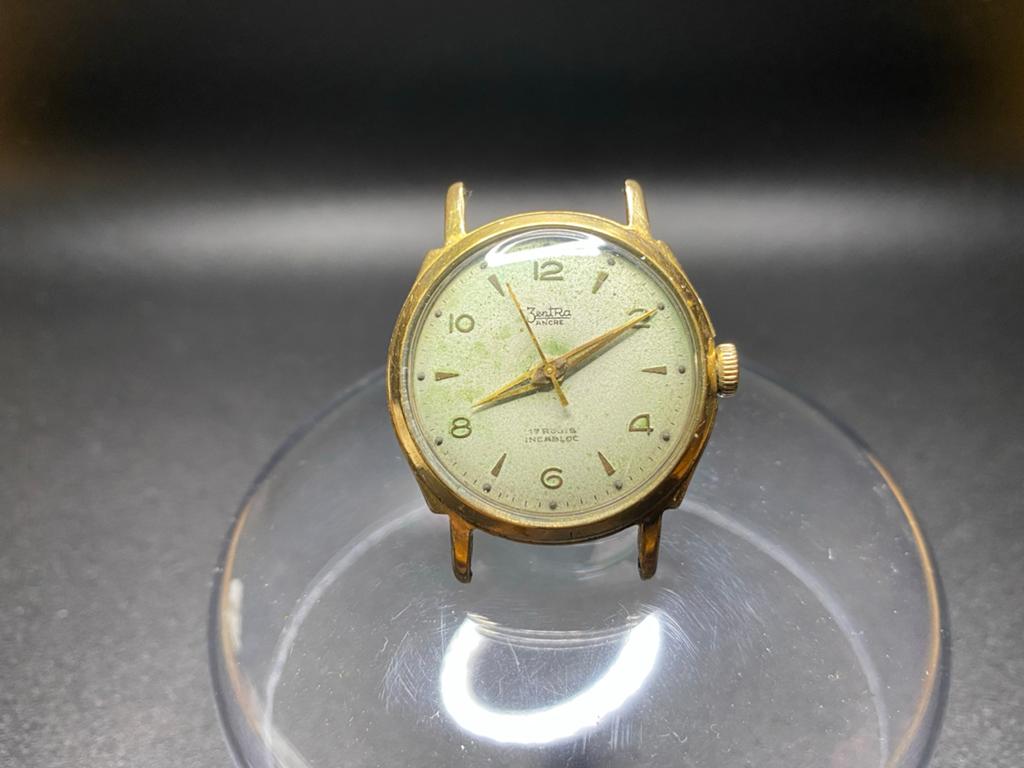 Zentra Ancre Heren Horloge Jaren '50 - Mooie Patina, Overige merken, Overige materialen, Polshorloge, 1960 of later