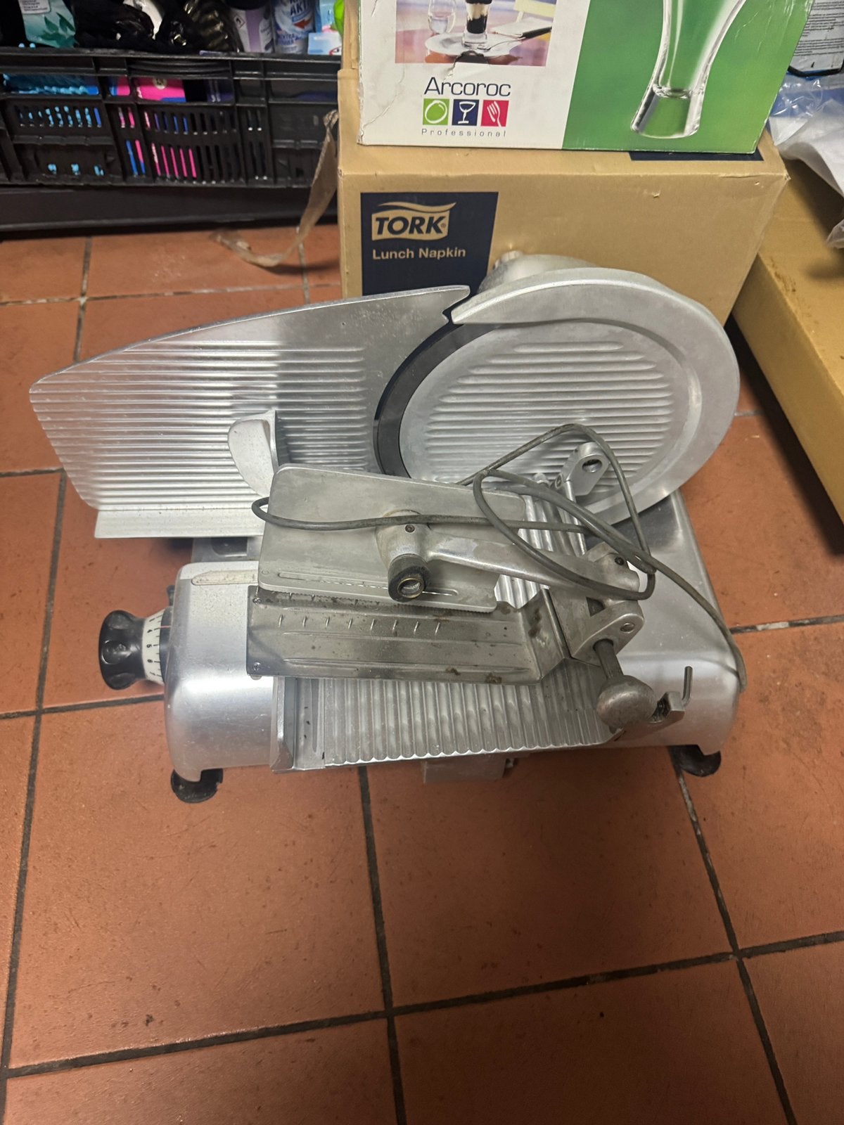 Professionele Vlees Snijmachine - BIZERBA, Ophalen, Zilver, Zo goed als nieuw, Metaal