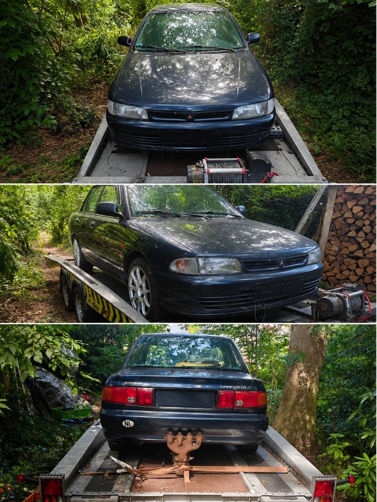 Mitsubishi Lancer 1.6 (project) + pick up + boot, 1600 cc, Handgeschakeld, Ophalen of Verzenden, Sedan