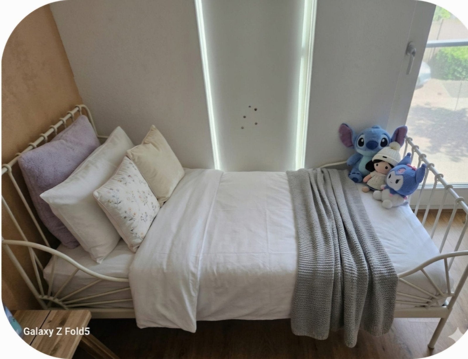 IKEA meegroeibed met lattenbodem (exclusief matras), Gebruikt, 70 tot 85 cm, 180 cm of meer, Ophalen