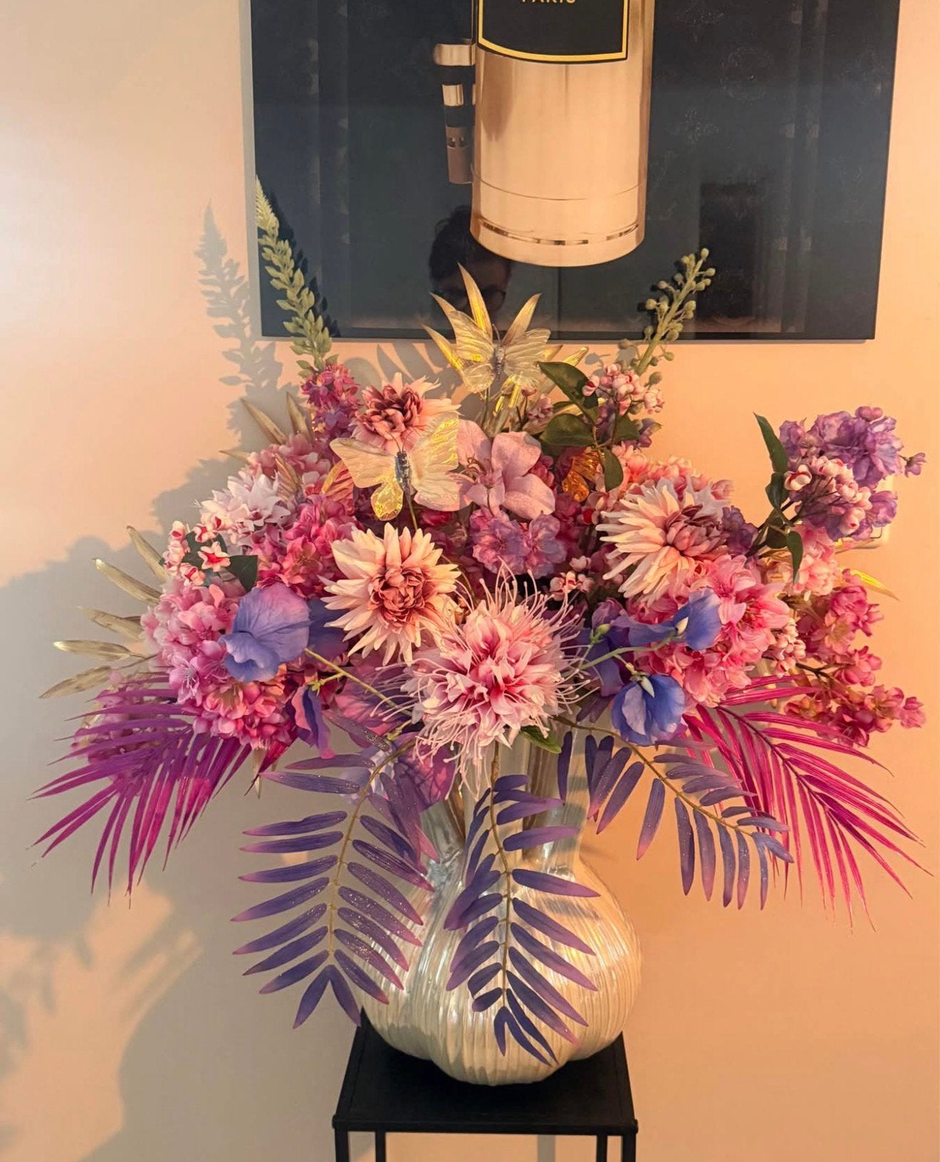 Toetervaas met zijdebloemen, Huis en Inrichting, Ophalen, Zo goed als nieuw
