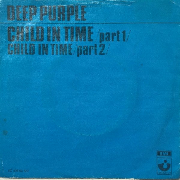 Deep Purple – Child In Time 7 inch hardrock, Cd's en Dvd's, 7 inch, Ophalen of Verzenden, Zo goed als nieuw, Beschermende buitenhoes