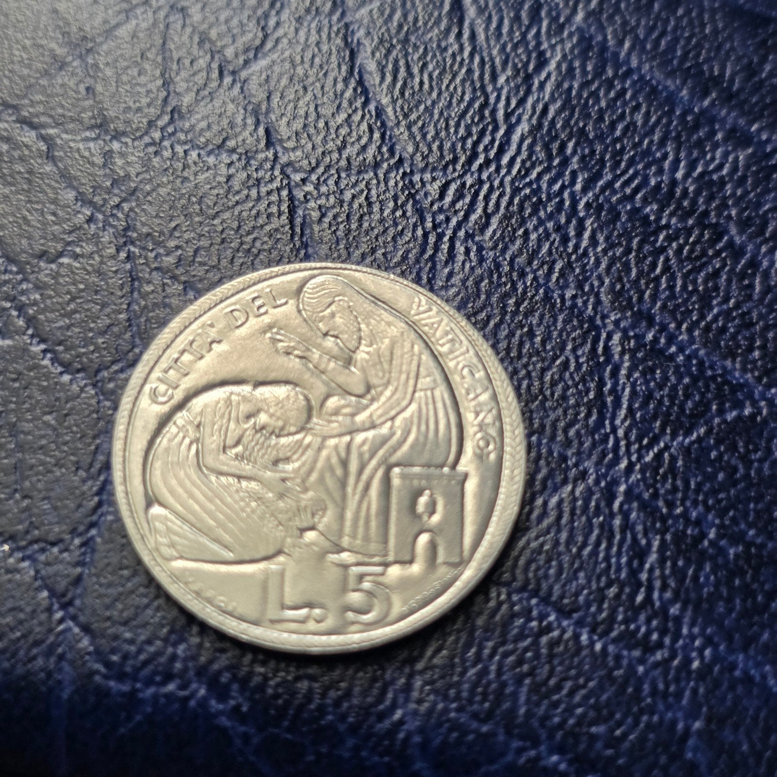 5 Lire 1975 Vaticaan Heilig Jaar munt, Postzegels en Munten, Ophalen of Verzenden, Overige landen, Losse munt