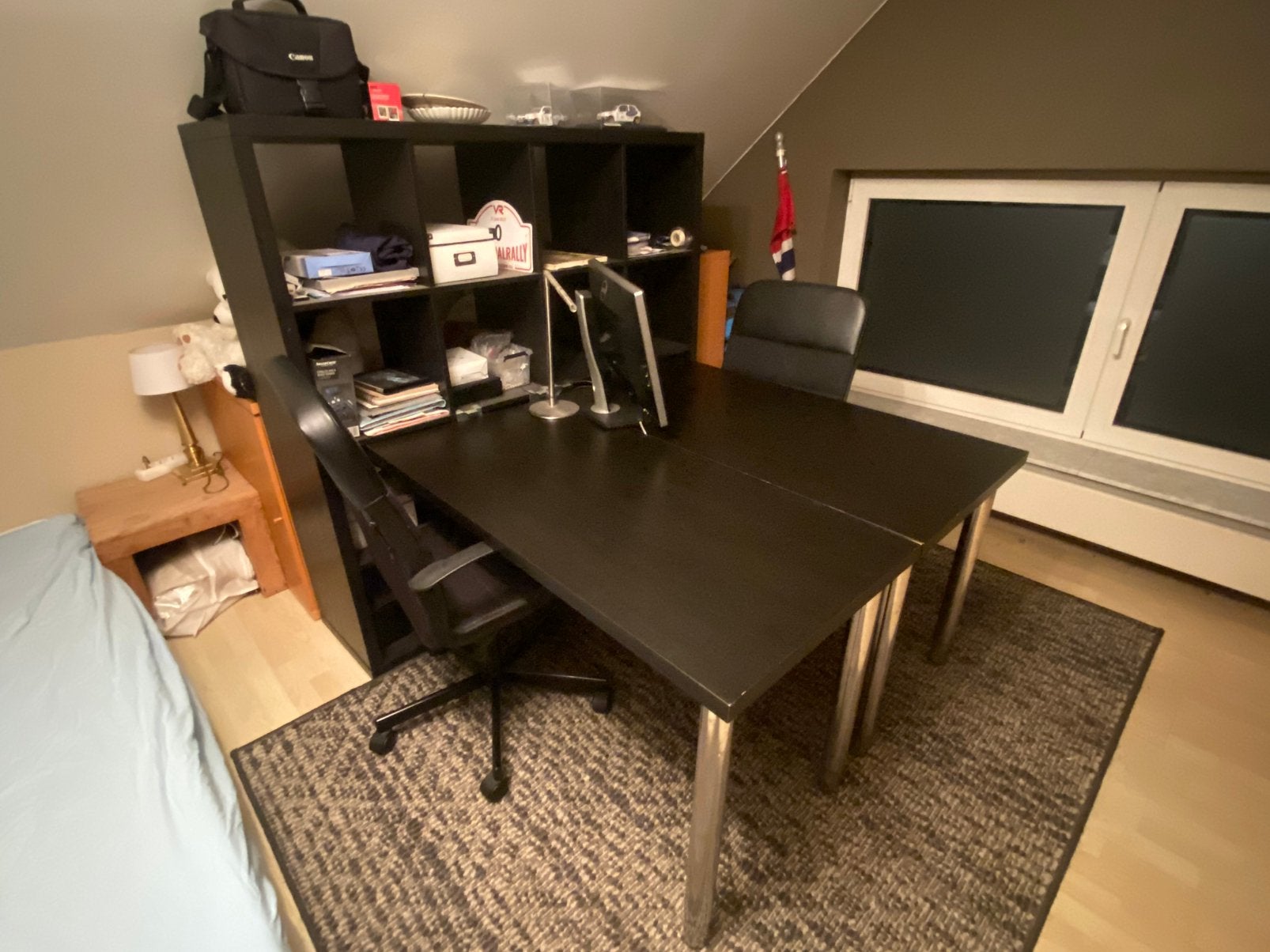 Bureau combinatie incl 2 stoelen (IKEA), Ophalen, Demontabel, Gebruikt, Spaanplaat of MDF