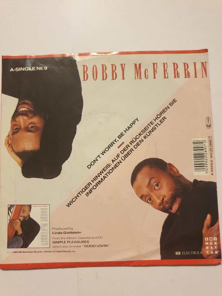 0665 bobby mcferrin - dont worry be happy - facts zu bobby, Verzenden, Zo goed als nieuw, Pop