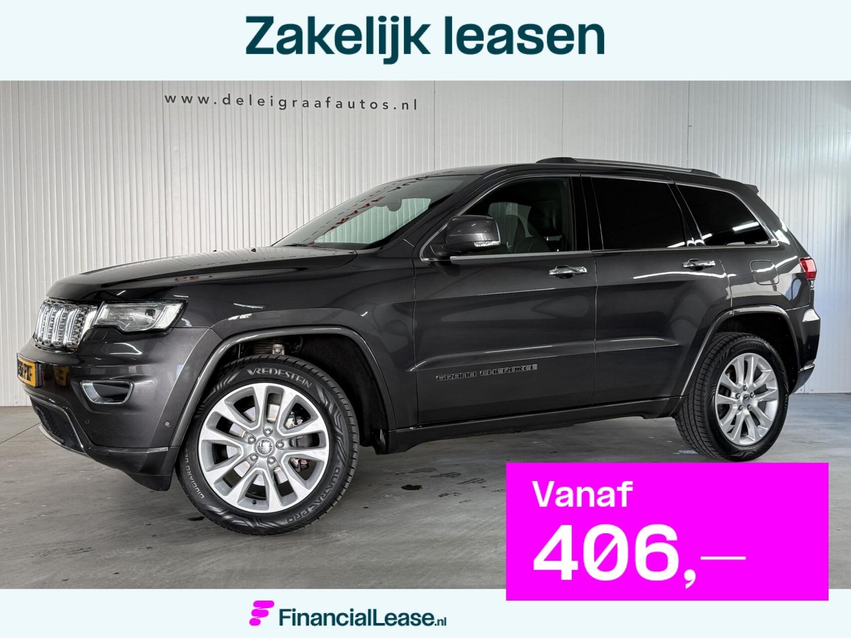 Jeep Grand Cherokee 3.0 CRD Overland grijs kenteken, Traction-control, 3325 kg, 2987 cc, Bedrijf