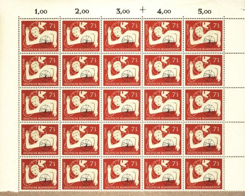Bund Mi.Nr.25 x 232-233 ** Postfrisch Jugend., Verzenden, BRD, Postfris