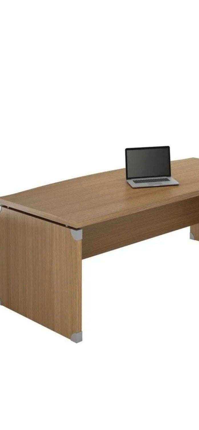 Bureau Italiaans design 160 x 90 met ronde voorkant blad, Ophalen, 160 cm, Gebruikt, Hout