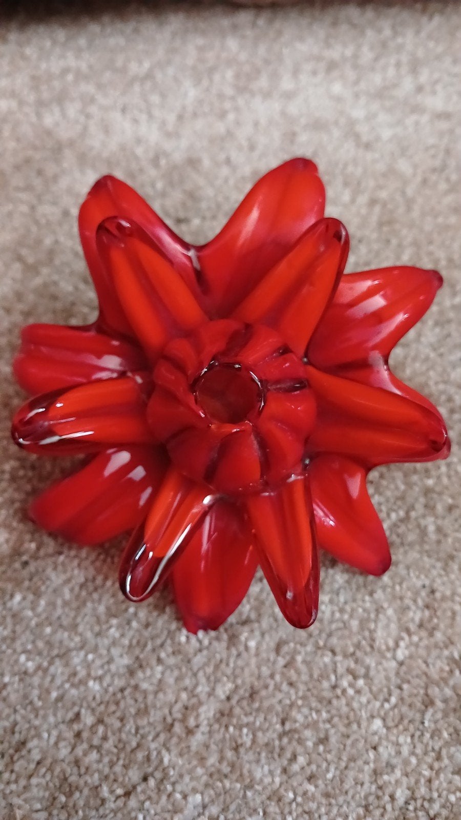 Robijnrood Art Glass – Ø 10cm, Antiek en Kunst, Ophalen of Verzenden