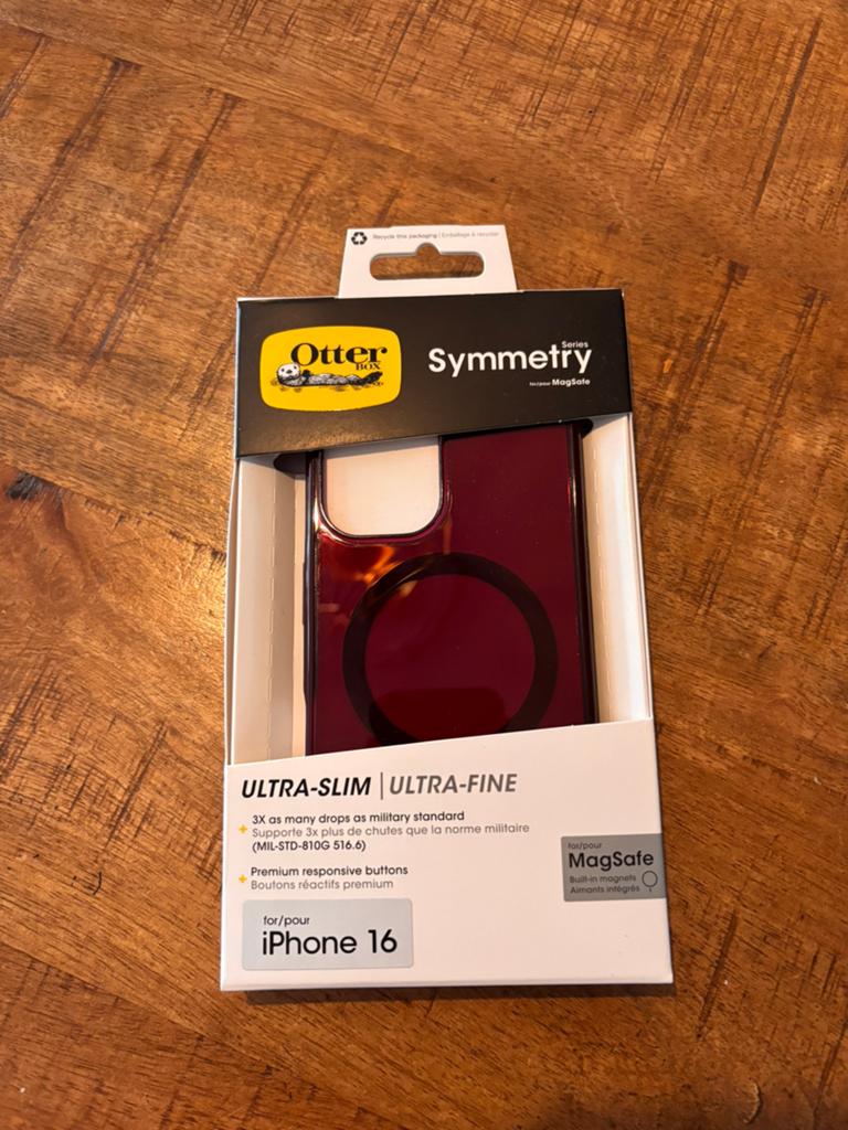 OtterBox Symmetry Hoesje iPhone 16 Bordeaux Rood MagSafe Nie, MagSafe, IPhone 16, Nieuw, Hoesje of Tasje