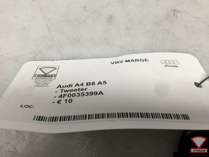 audi a6 4f a4 b8 a5 tweeter speaker 4f0035399a, Gebruikt, AUDI AG, Auto-Union-Strasse 1
85045  Ingolstadt, DE, Kundenbetreuung@audi.de