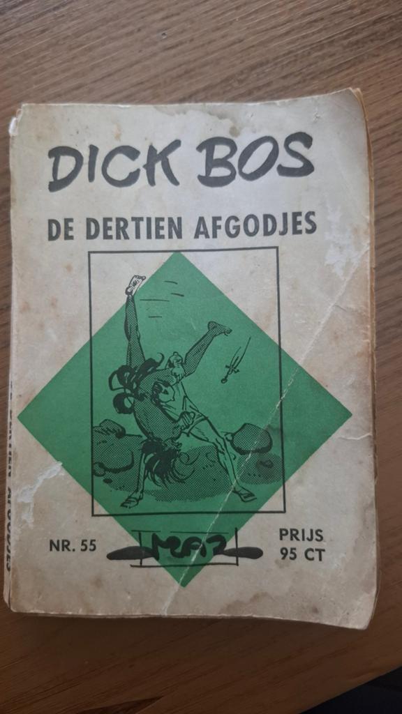 Dick Bos - De Dertien Afgodjes (Nr. 55) - Vintage Boekje, Ophalen of Verzenden, Gelezen, Alfred Mazure