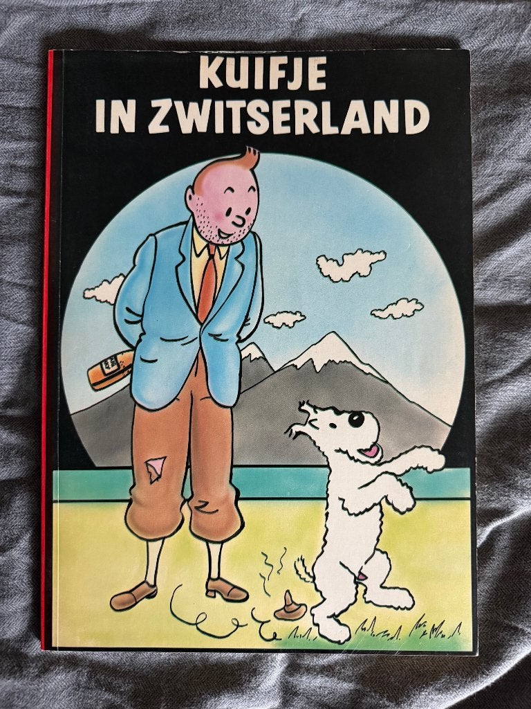 Kuifje in Zwitserland (parodie - goede staat), Eén stripboek, Verzenden, Zo goed als nieuw