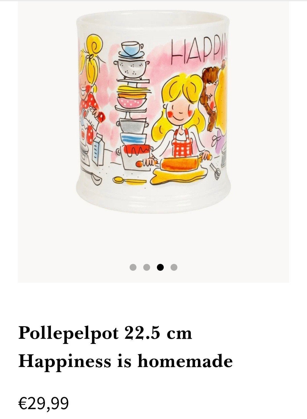 Nieuwe blond Amsterdam pollepel pot 25,00 vaste prijs, Ophalen, Nieuw, Aardewerk, Overige typen
