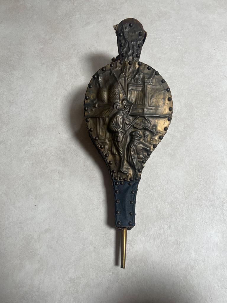Antieke blaasbalg met reliëfdecoratie, Ophalen of Verzenden