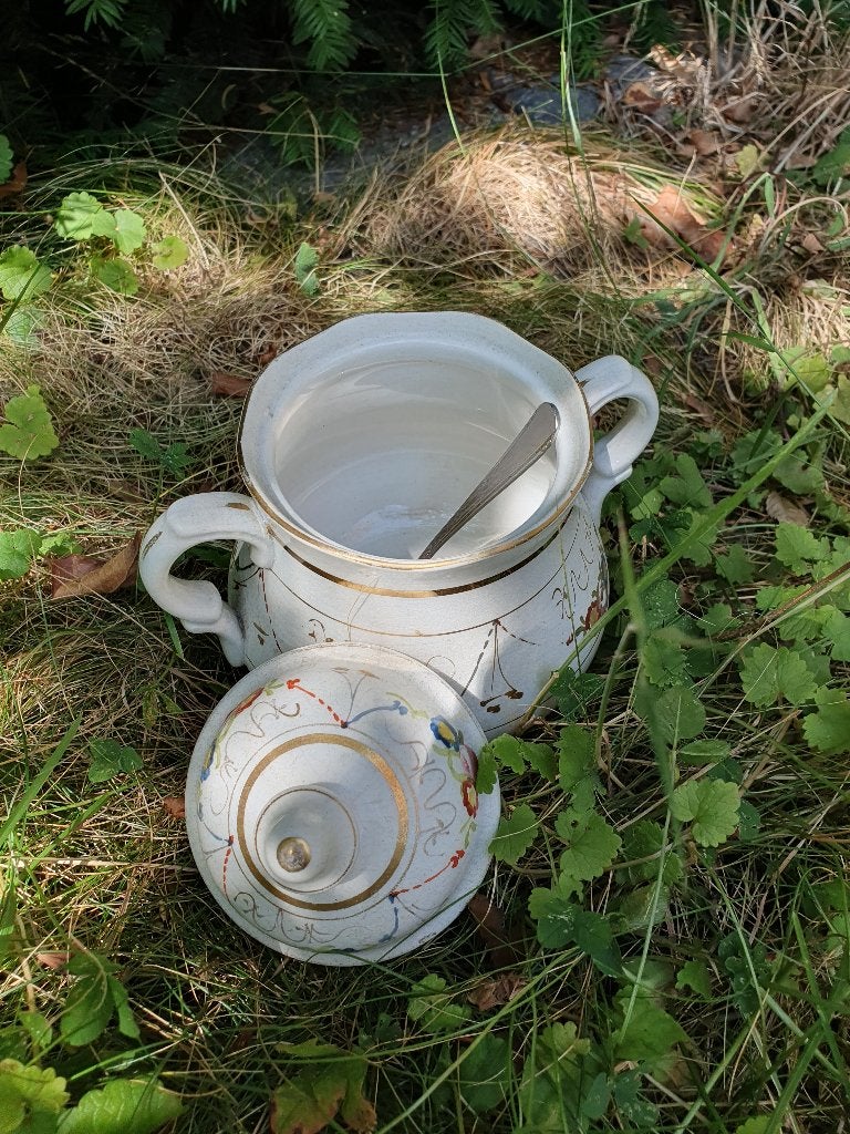 Antieke suikerpot, Ophalen