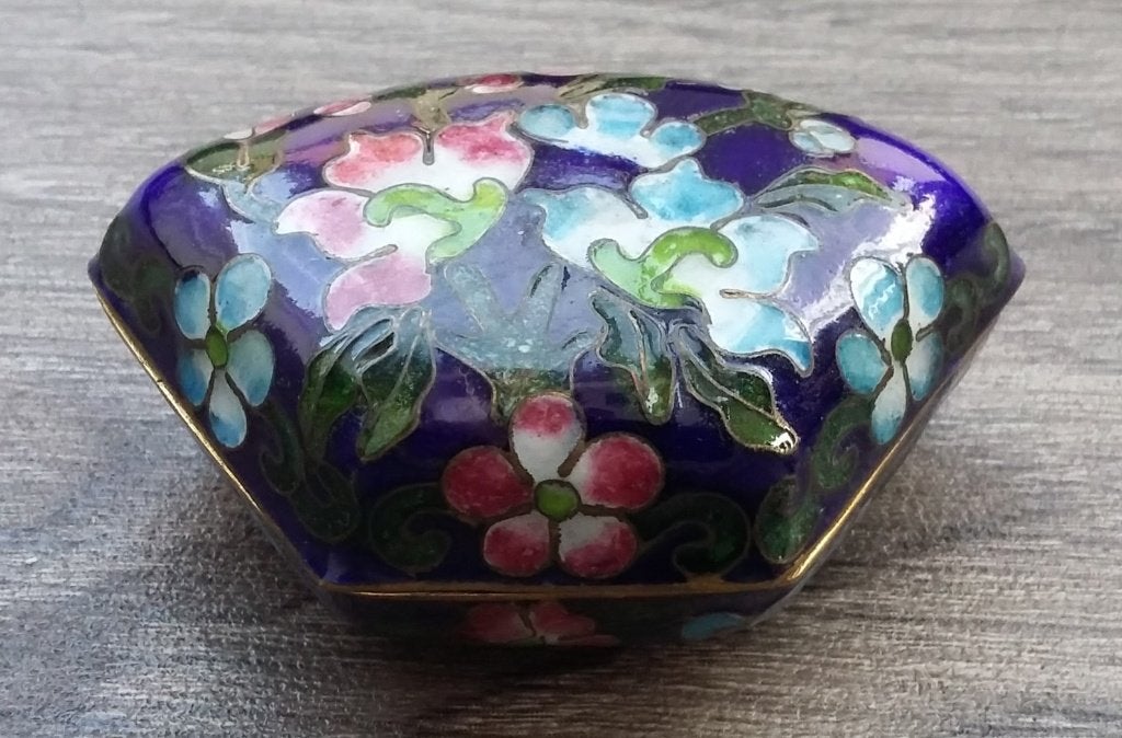 Om 1900 Klein Chinees Cloisonne Sieraden Juwelen Doos Doosje