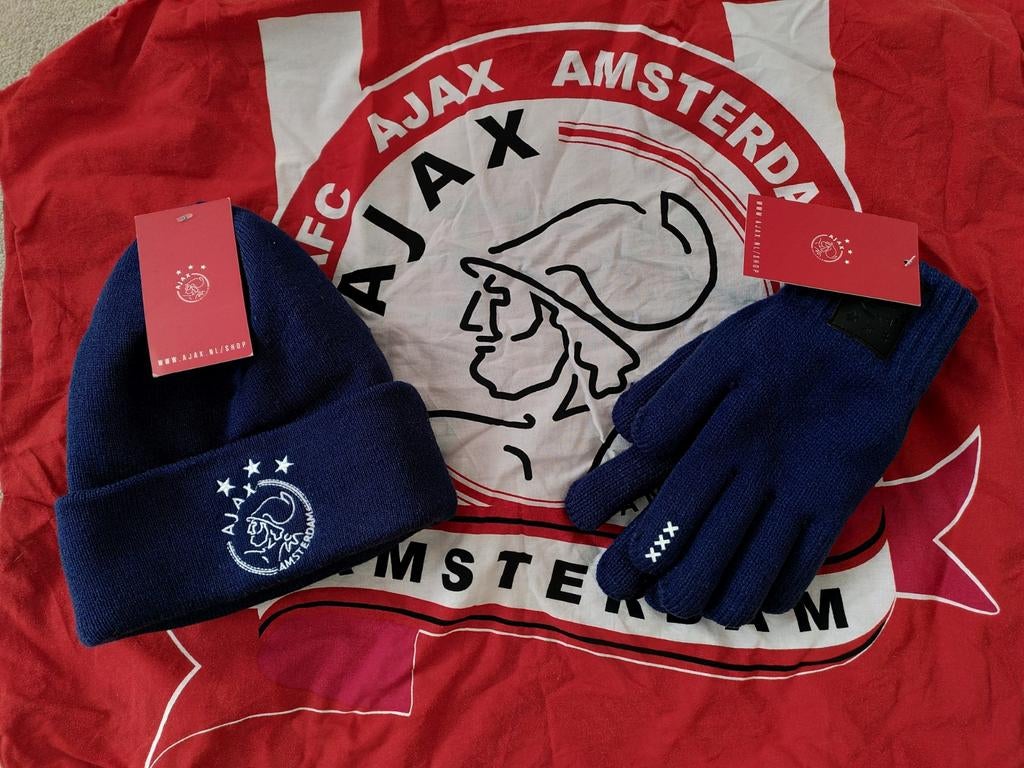 Ajax muts (one size) en handschoenen s/m, Kleding | Heren, Mutsen, Sjaals en Handschoenen, Nieuw, Overige maten, Ophalen of Verzenden