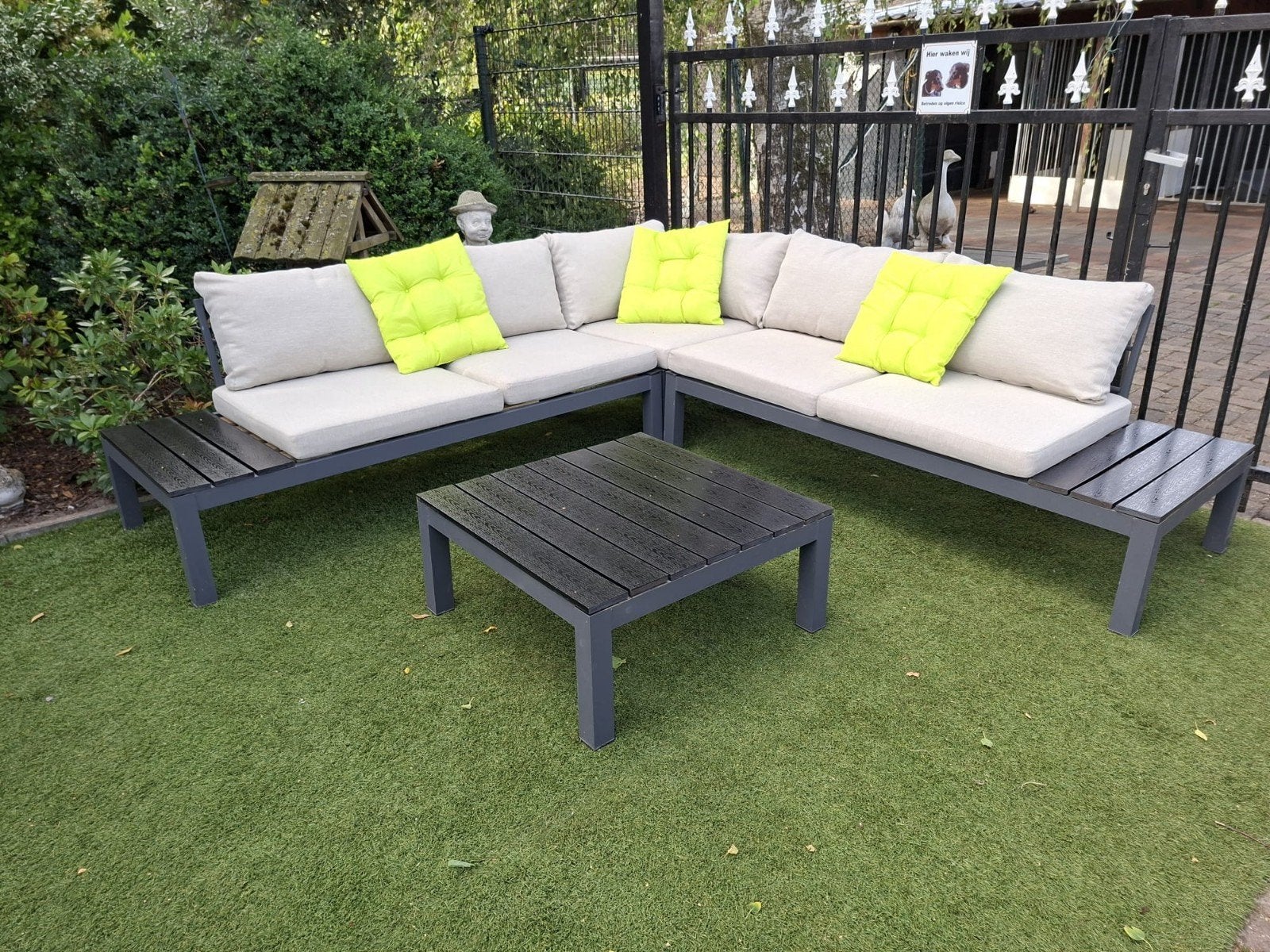 Aluminium polywood loungeset, Ophalen, Gebruikt