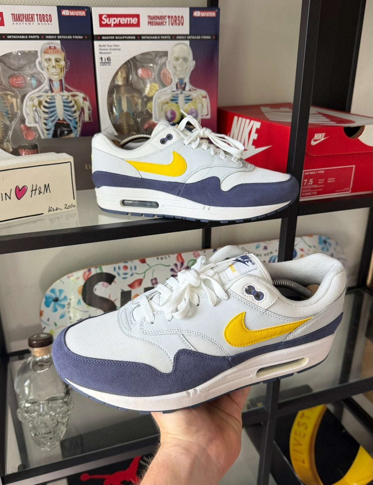 Nike Air Max 1 Blue Recall, Kleding | Heren, Schoenen, Overige kleuren, Ophalen of Verzenden, Sneakers of Gympen, Zo goed als nieuw