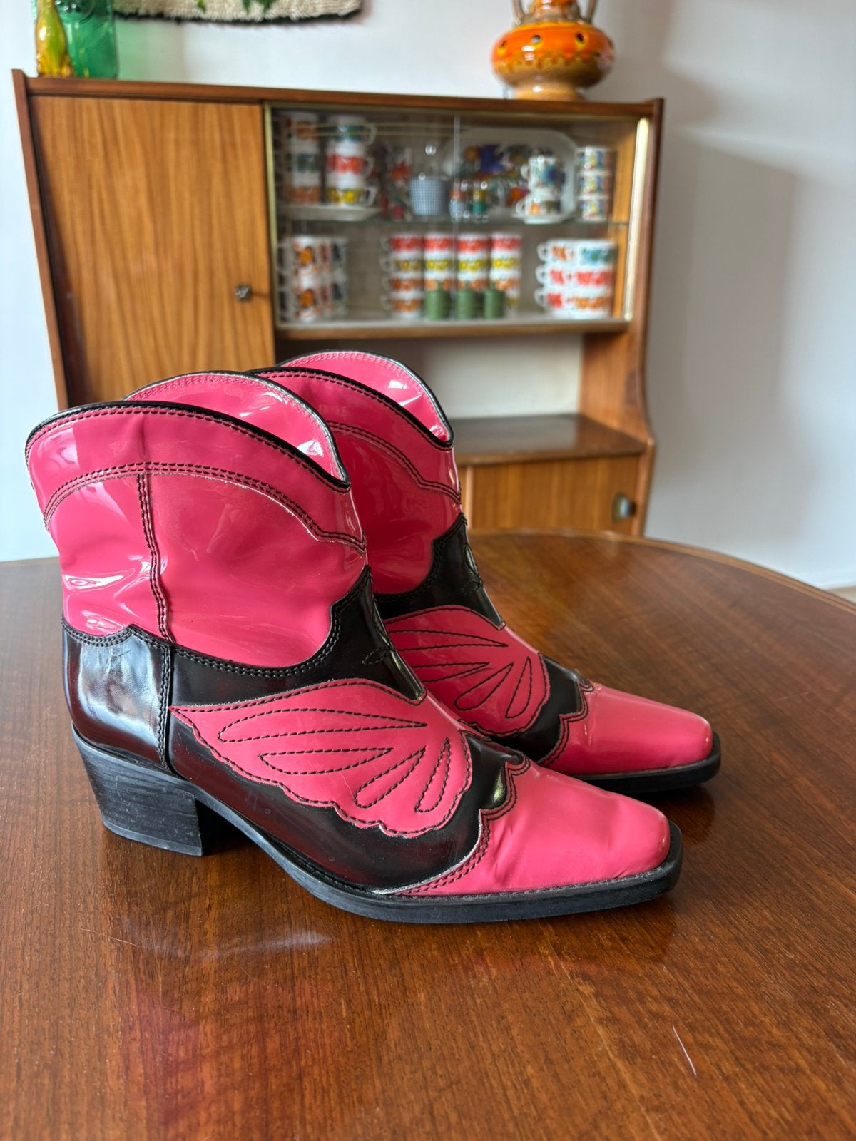 Ganni cowboy laarzen roze maat 38, Kleding | Dames, Ophalen of Verzenden, Zo goed als nieuw, Lage of Enkellaarzen