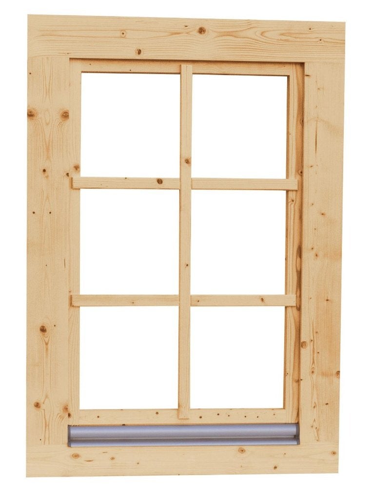Vuren draai-kiepraam met dubbelglas, 84,4 x 120,4 cm, Ophalen, Nieuw, 250 cm of meer