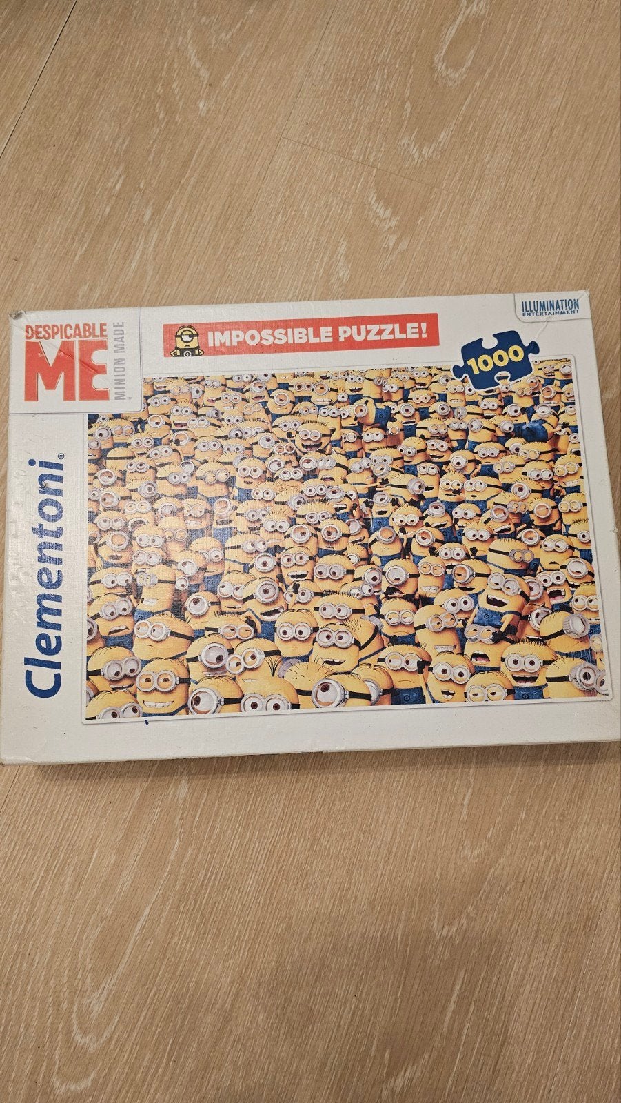 Minions Impossible Puzzle 1000 stukjes Clementoni, Ophalen of Verzenden, 500 t/m 1500 stukjes, Zo goed als nieuw, Legpuzzel