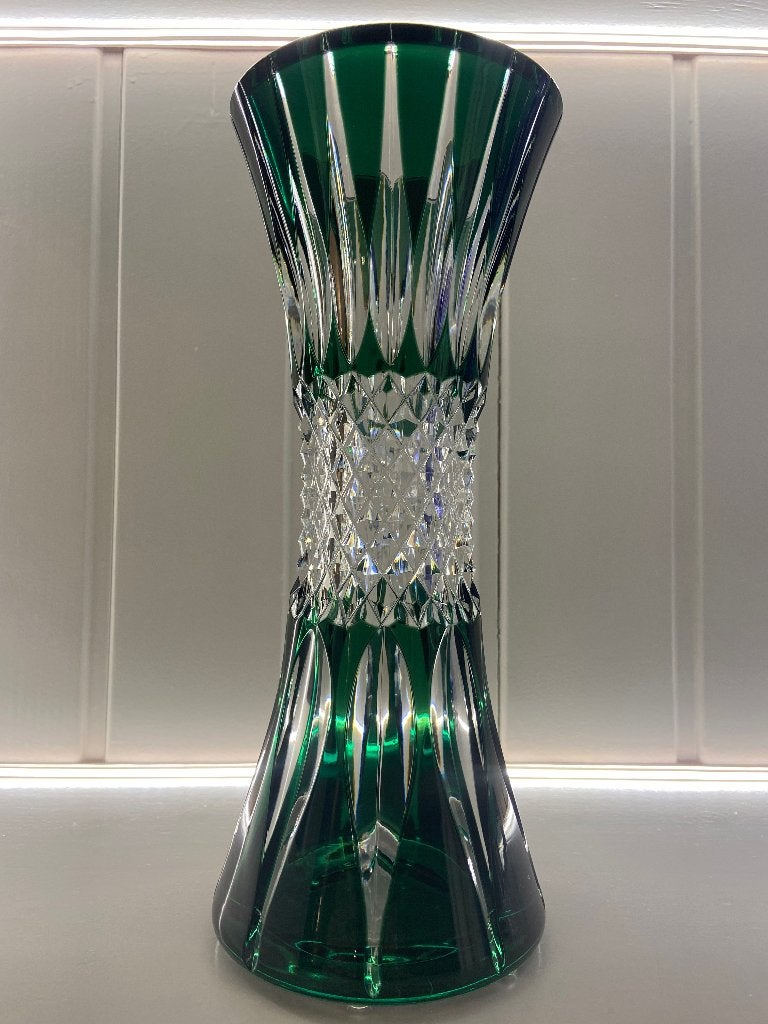 Als nieuwe , elegante , hoge vaas  Val Saint Lambert !, Antiek en Kunst, Antiek | Glas en Kristal, Ophalen of Verzenden
