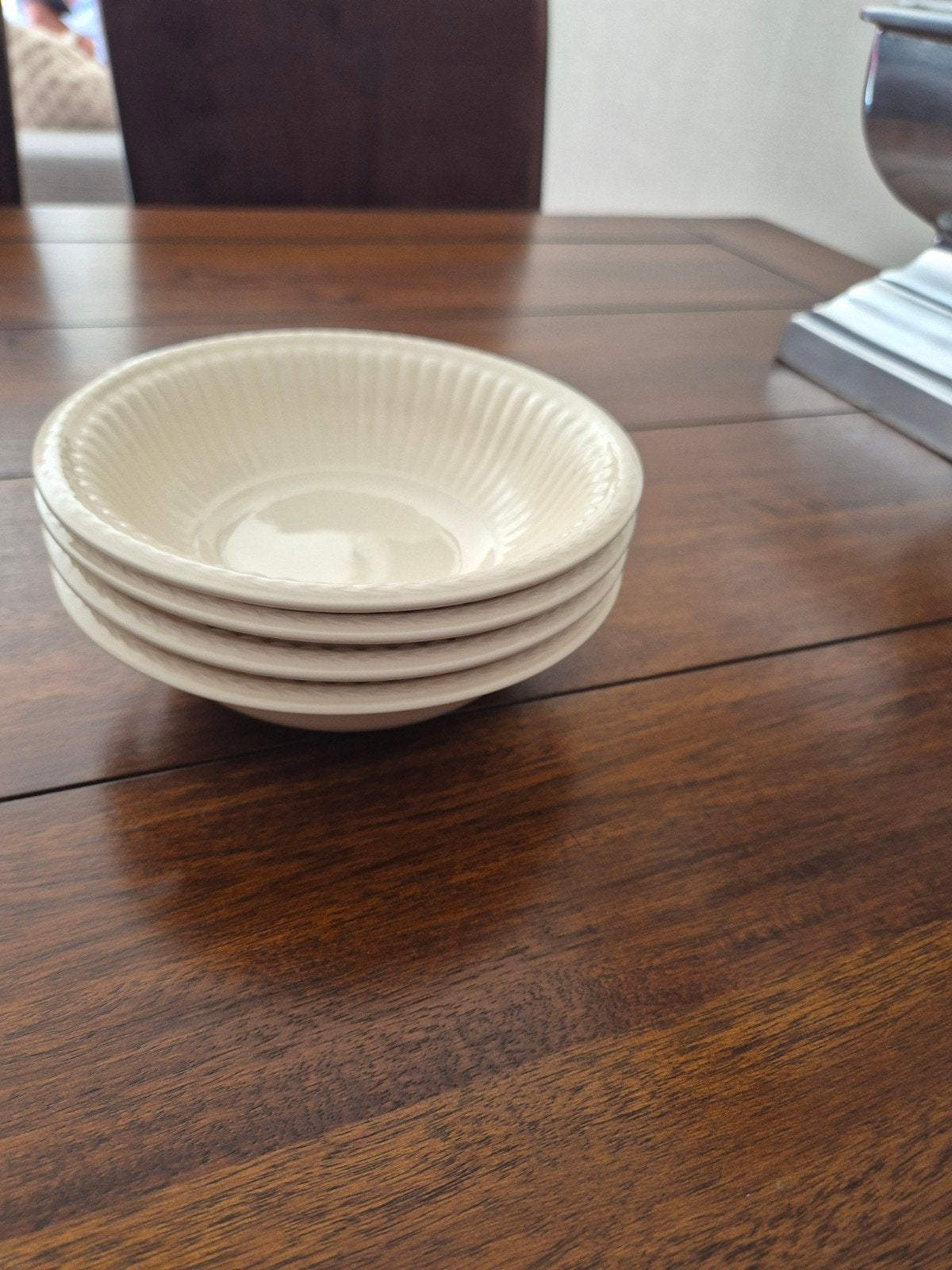Set van 4 Wedgwood Edme schaaltjes - Zo goed als nieuw, Porselein of Keramiek, Schaal, Rond, Ophalen of Verzenden