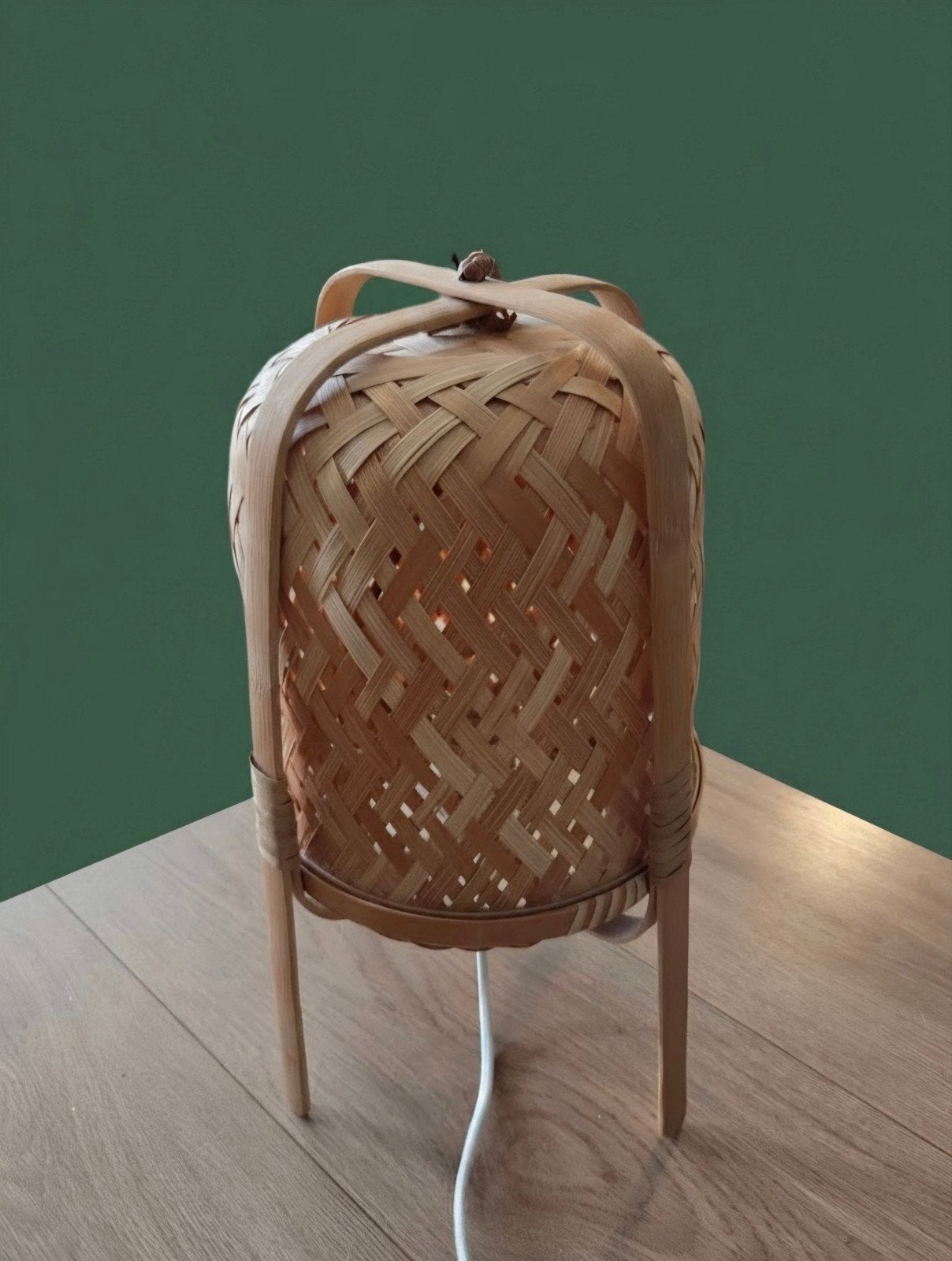 KNIXHULT tafellamp bamboe, Ophalen, Sfeerlamp
