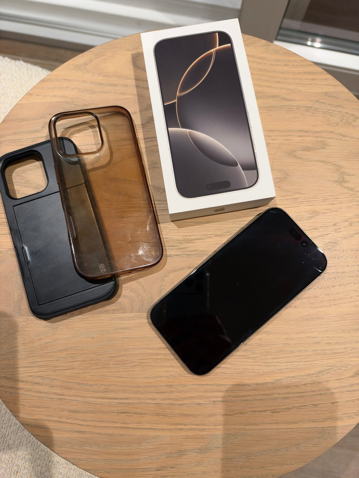 iPhone 16 Pro 128 GB Natural titanium - Zo goed als nieuw, Telecommunicatie, IPhone 16 Pro, 128 GB, 89 %, Ophalen of Verzenden