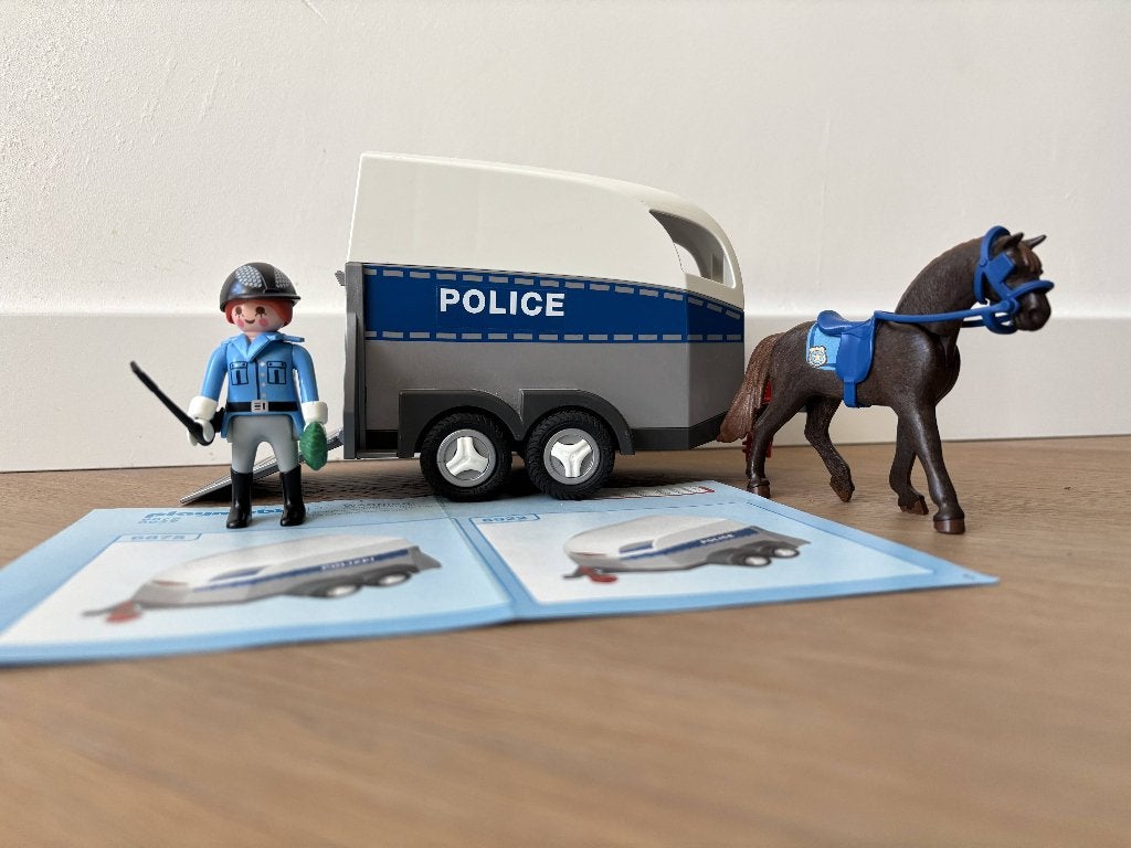 PLAYMOBIL Politie paardentrailer 6875, Gebruikt, Complete set, Voertuig, Ophalen of Verzenden
