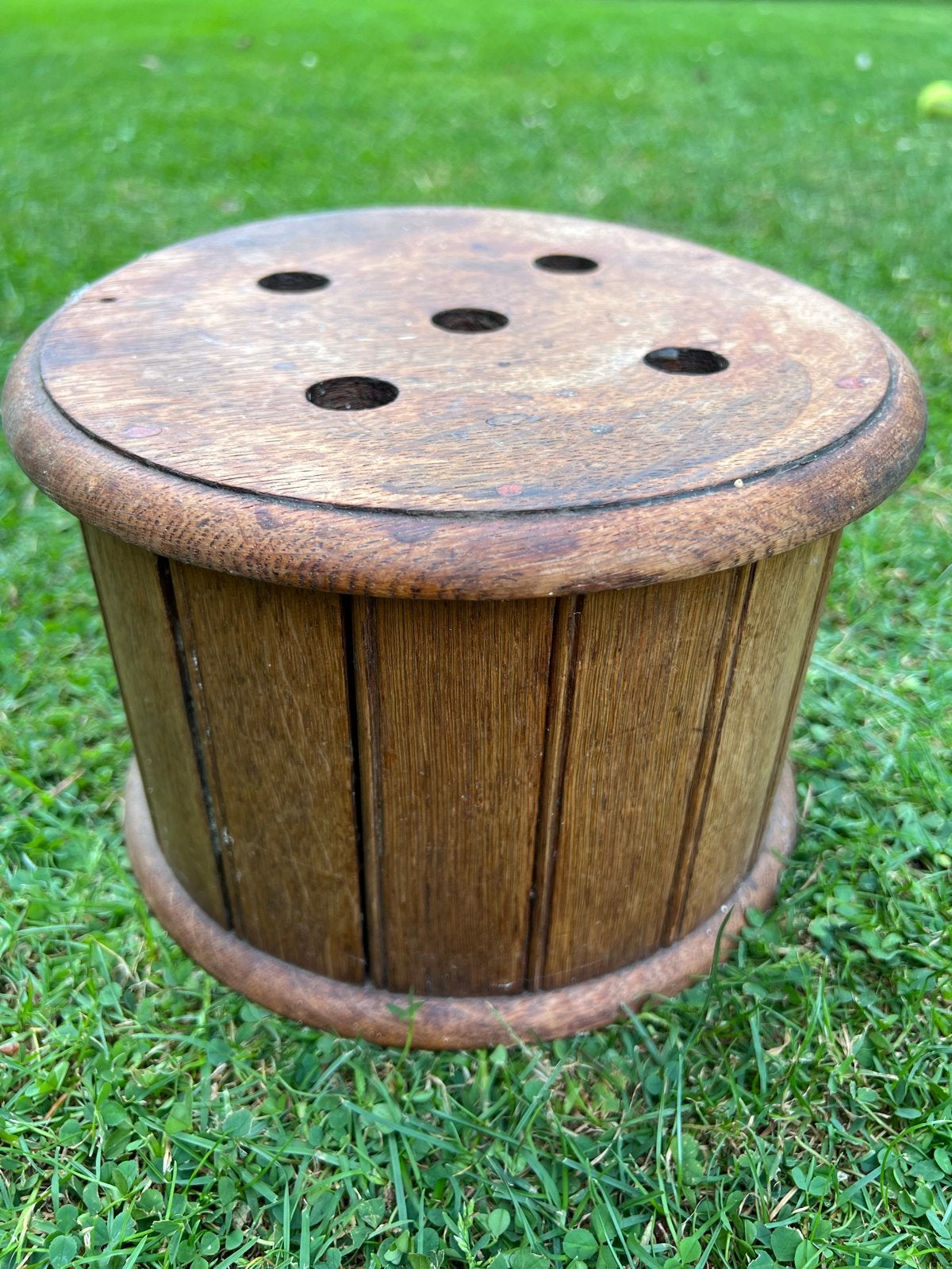 Vintage houten stoof/bloemenstandaard/krukje, Antiek en Kunst, Antiek | Woonaccessoires, Ophalen
