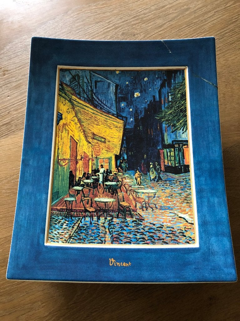 Goebel gelimiteerde schaal 'Café de Nuit' Vincent van Gogh, Meerkleurig, Ophalen of Verzenden, Gemerkt, Schaal