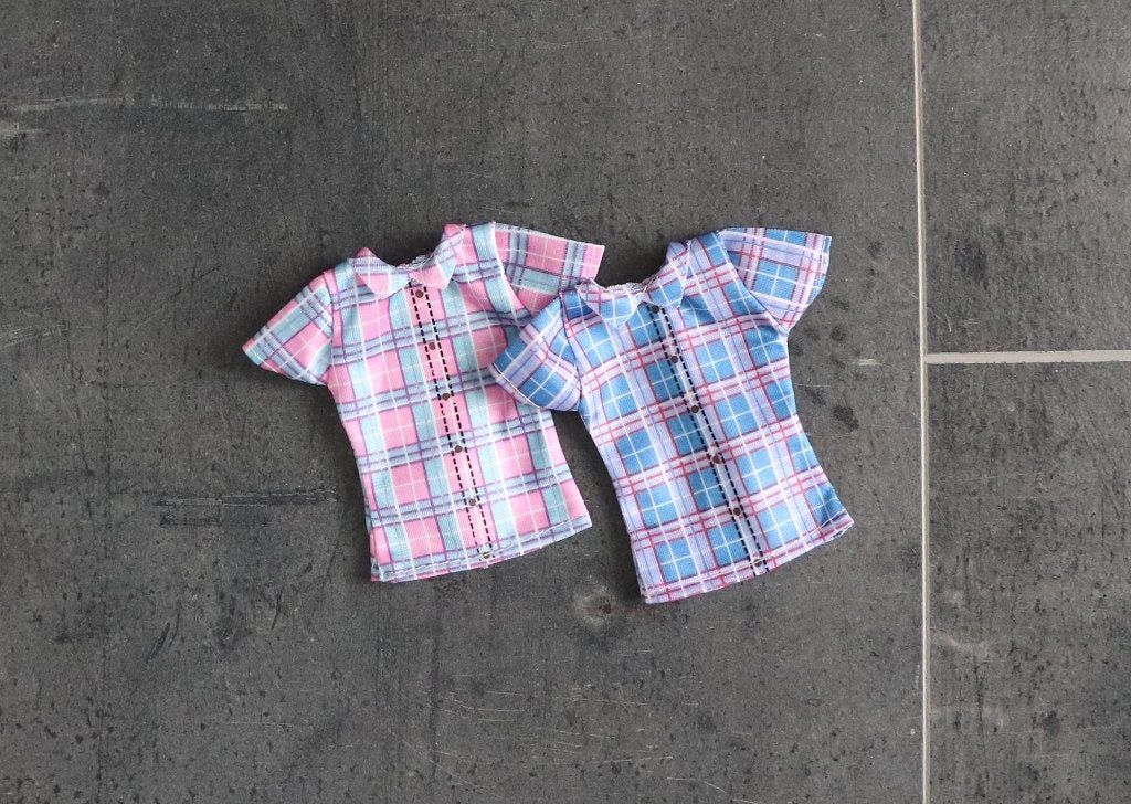 Barbie kleding nieuw - Ken shirt overhemd 2 stuks roze blauw, Ophalen of Verzenden, Nieuw, Barbie