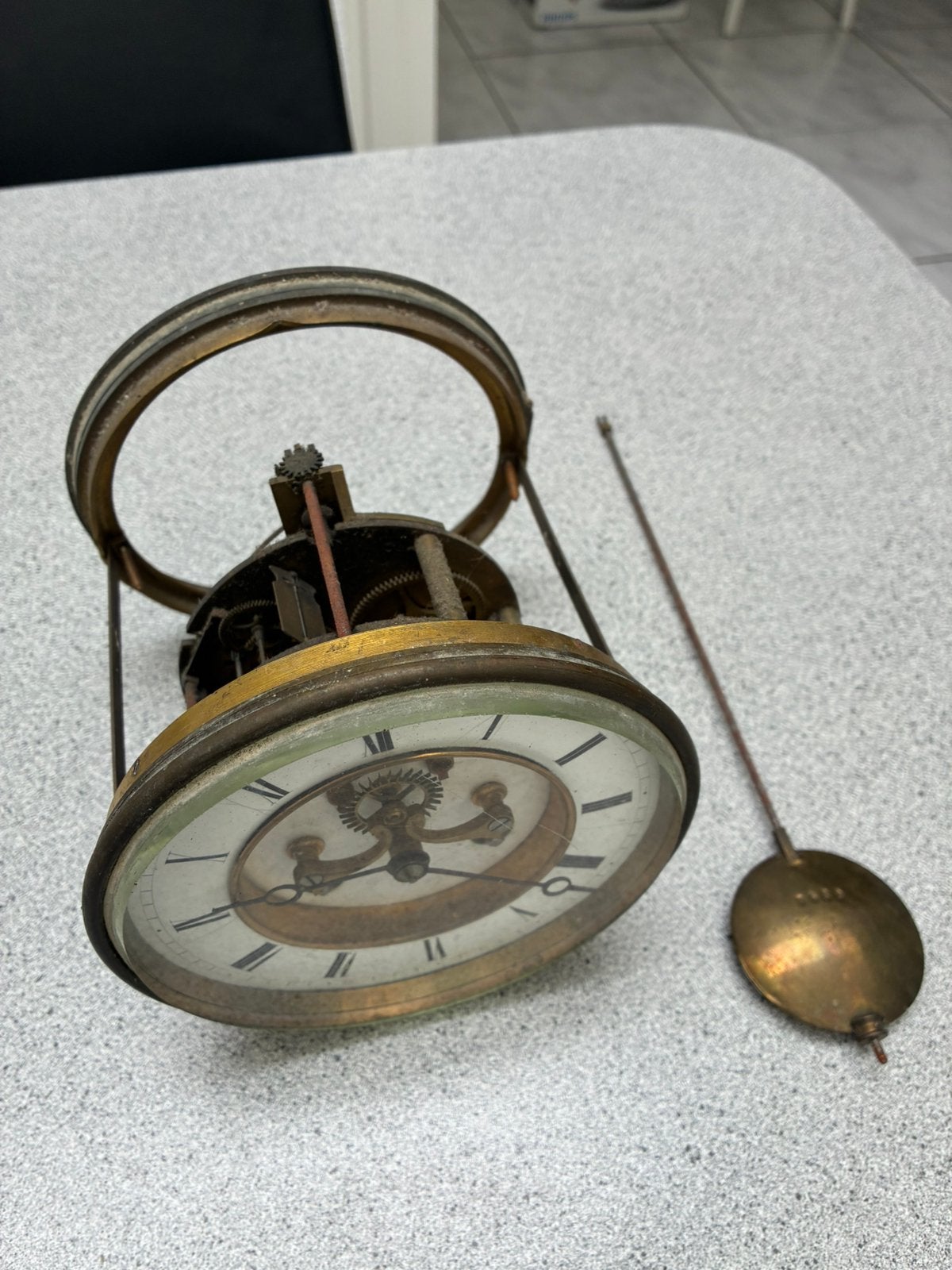 Antiek Frans pendule uurwerk (Brocot), Ophalen of Verzenden