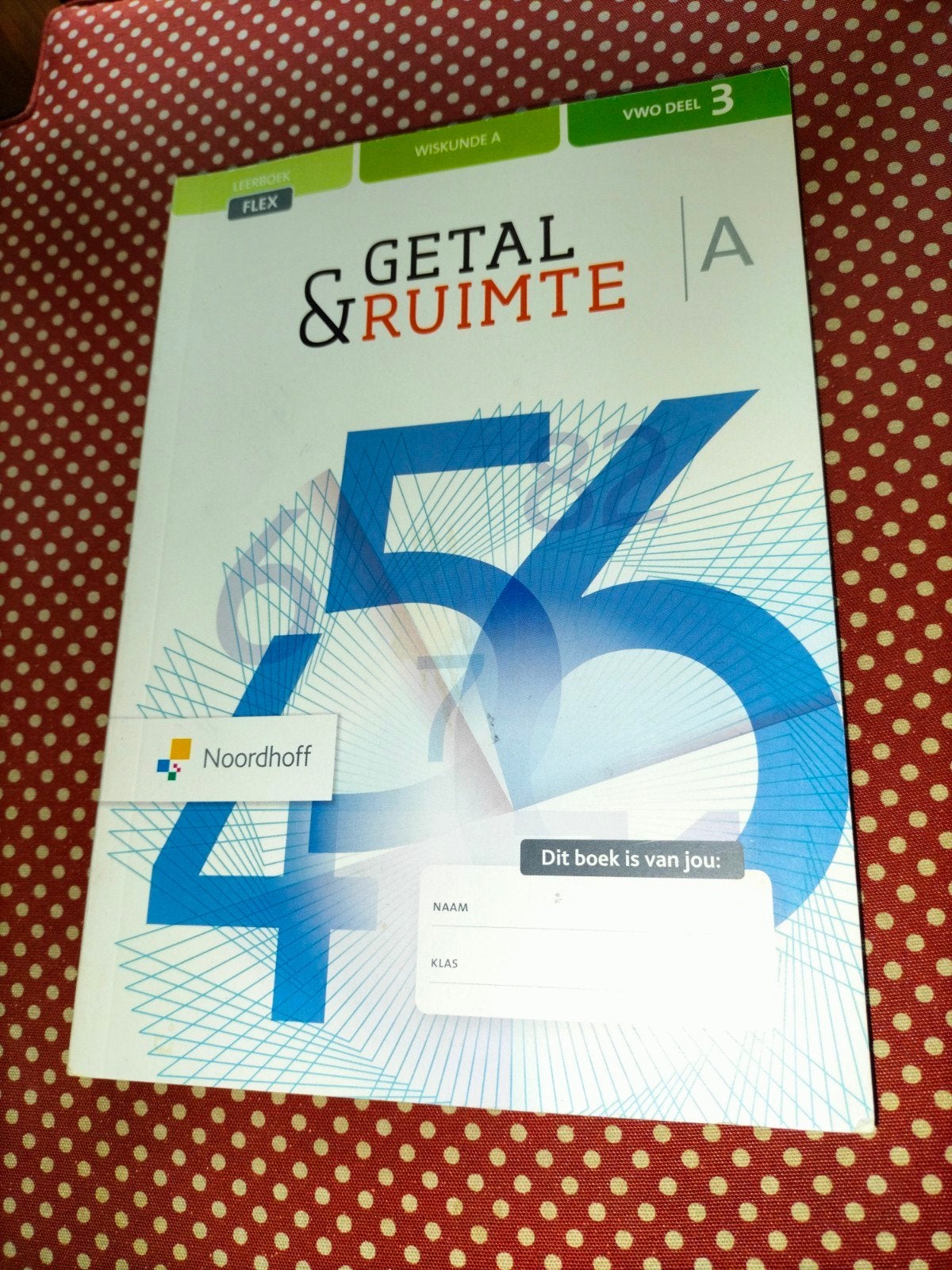 Getal en ruimte flex leerboek Wiskunde A VWO deel 3, €15,-, Boeken, VWO, Wiskunde A, Noordhoff, Nieuw