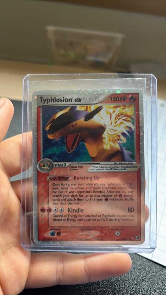 Zeldzame typhlosion ex 110/115, Ophalen, Gebruikt, Losse kaart, Foil